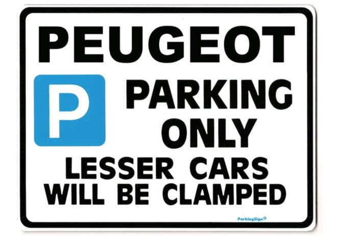 PEUGEOT Large Metal Sign for 106 206 306 307 406 407