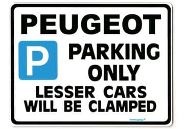 PEUGEOT Large Metal Sign for 106 206 306 307 406 407