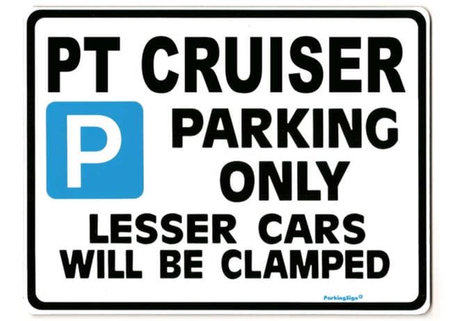 PT CRUISER Large Metal ParkingSign CHRYSLER Gift