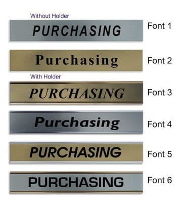 Purchasing Door Nameplate | slide in or fixed room sign