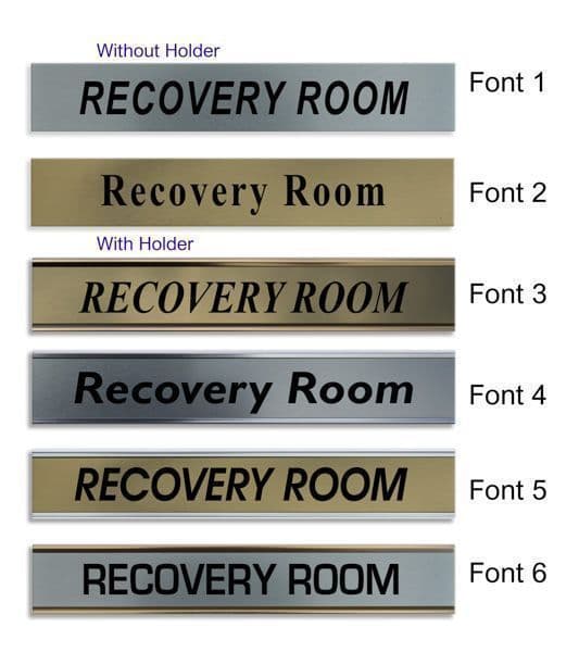 Reception Door Nameplate | slide in or fixed room sign