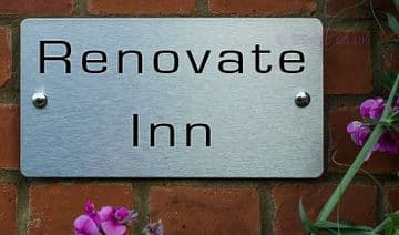 Renovate Inn -Funny House Name Sign Plaque- Ideal housewarming gift