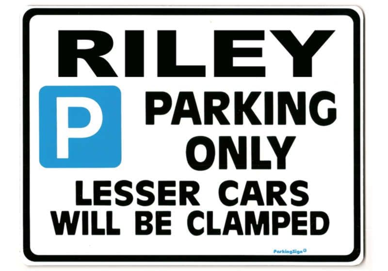 RILEY Large Metal Sign for 1 5 rma pathfinder 2 6 elf