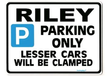 RILEY Large Metal Sign for 1.5 rma pathfinder 2.6 elf