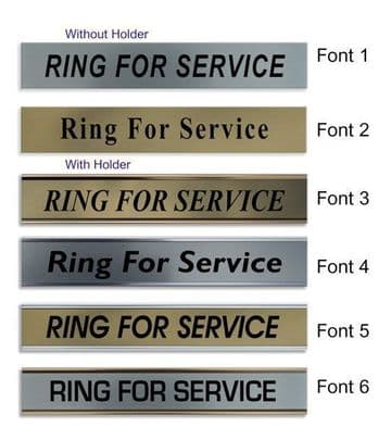 Ring For Service Door Nameplate | slide in or fixed room sign