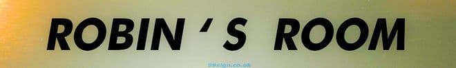 ROBIN Personalised Gift Room Door Sign Nameplate for | Bedroom | Man Cave | Office
