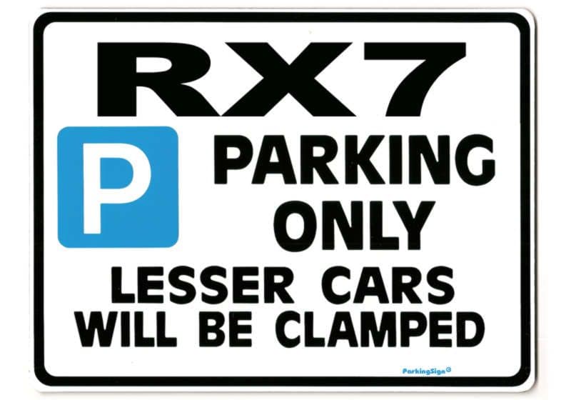 RX7 Large Metal Sign for rx 7 rx-7 mazda twin turbo