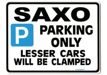 SAXO Large Sign for CITROEN vtr vts 1.6i SX Diesel