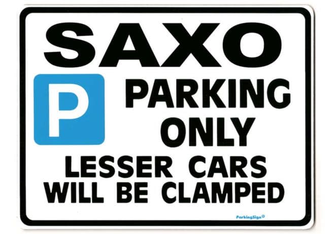 SAXO Large Sign for CITROEN vtr vts 1.6i SX Diesel