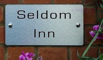Seldom Inn -Funny House Name Sign Plaque- Ideal housewarming gift