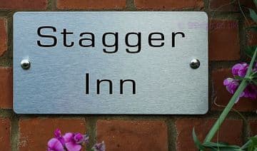 Stagger Inn -Funny House Name Sign Plaque- Ideal housewarming gift