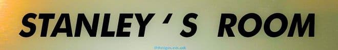 STANLEY Personalised Gift Room Door Sign Nameplate for | Bedroom | Man Cave | Office