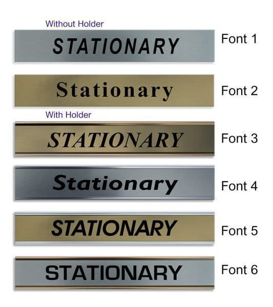 Stationary Door Nameplate | slide in or fixed room sign