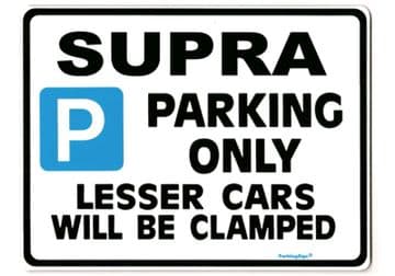 SUPRA Large Sign for Toyota 3.0 twin turbo sz szr