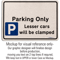 testscaling Personalised Gift  for car owner | New Parking only Sign | Metal face Brushed Aluminium