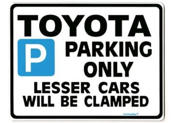 TOYOTA Large ParkingSign for mr-2 celica s rav 4 mr2