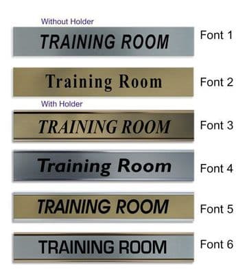 Training Room Door Nameplate | slide in or fixed room sign