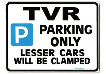 TVR Large Metal Sign for tuscan tasmin griffith