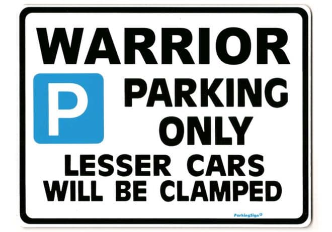 WARRIOR Large metal ParkingSign for mitsubishi l200