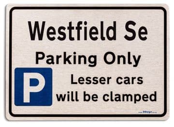Westfield Se Car Owners Gift| New Parking only Sign | Metal face Brushed Aluminium Westfield Se Model