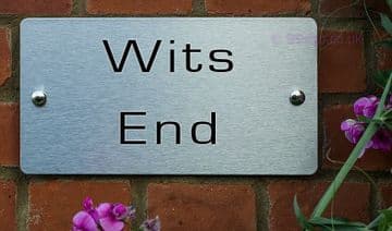 Wits End -Funny House Name Sign Plaque- Ideal housewarming gift