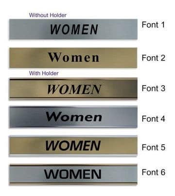 Women Door Nameplate | slide in or fixed room sign