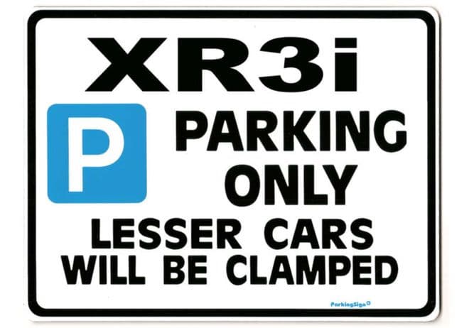 XR3i Large Metal Sign ford xr3 i ESCORT CONVERTIBLE