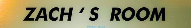 ZACH Personalised Gift Room Door Sign Nameplate for | Bedroom | Man Cave | Office
