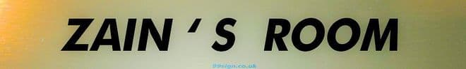 ZAIN Personalised Gift Room Door Sign Nameplate for | Bedroom | Man Cave | Office