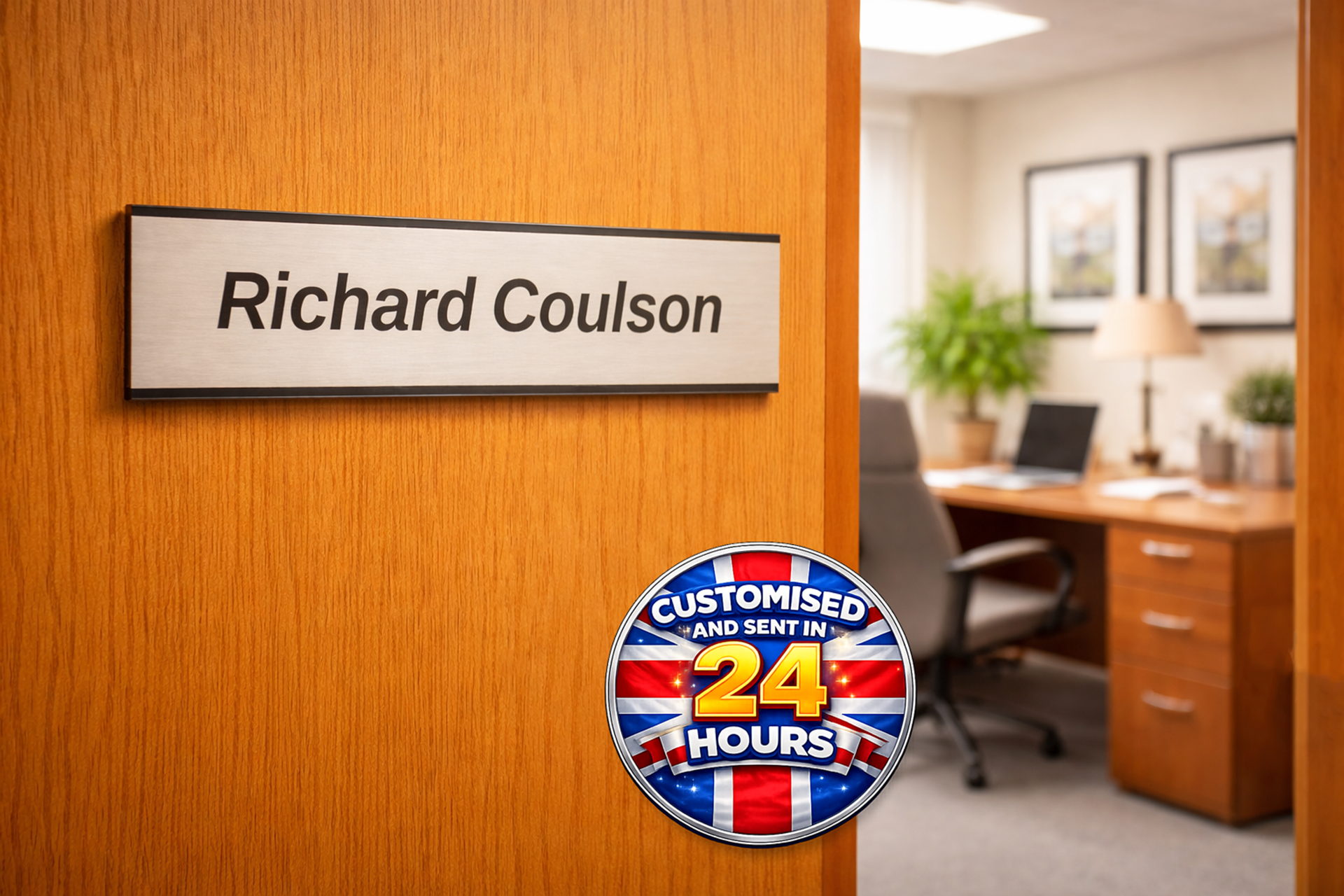 office door name plate doctors surgery gp sign