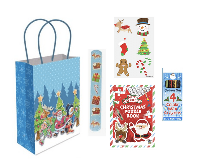 100 Christmas Party Bag Pre Filled Gift Bag - SB05