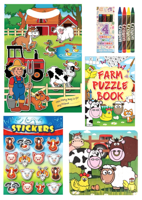 100 Farm Party Bag Pre Filled-  4 items Wholesale