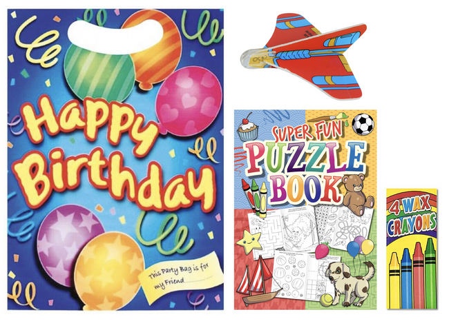 Blue Happy Birthday Pre-filled Party Loot Bag [3]