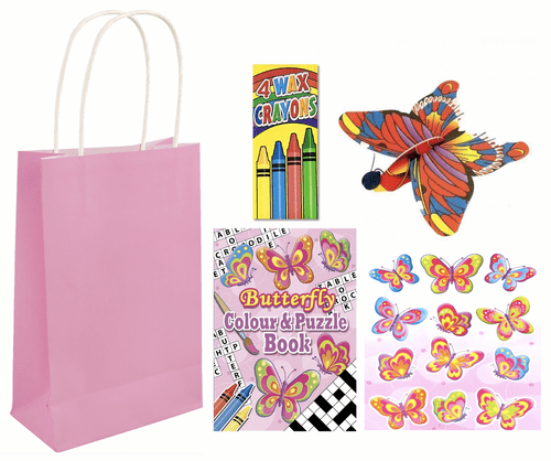 Butterfly Party Gift Bag Pre-filled - Includes 4 items