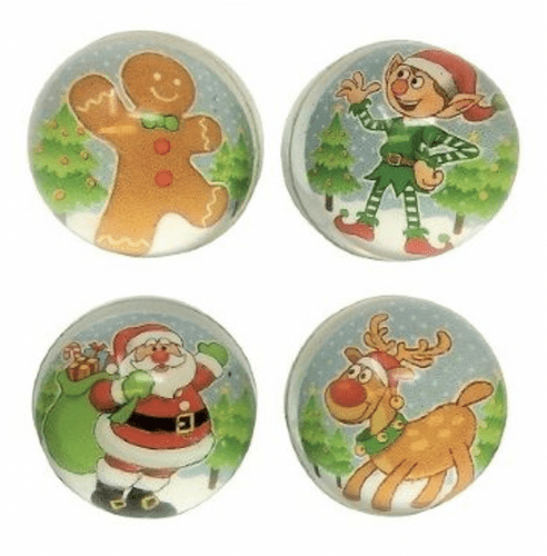Christmas Bouncy Jet ball 35mm Party Bag Toys