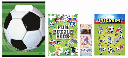 Football Party Bag Pre Filled includes 3 items
