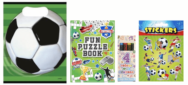 Football Party Bag Pre Filled includes 3 items