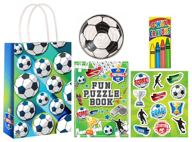 Football Party Gift Bag Pre Filled - Includes 4 items (m)