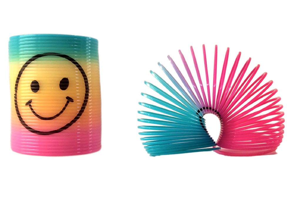 Happy Face Rainbow Spring Slinky Party Bag Toys
