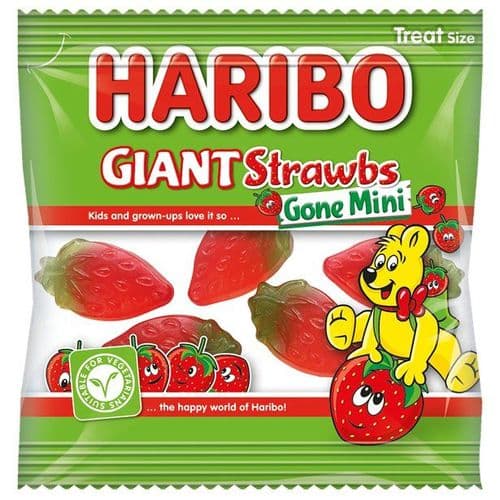 Haribo Strawbs Minis 16g Party Bag Sweets