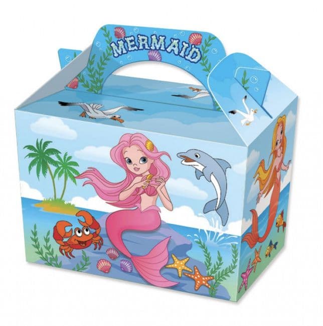 Mermaid Party Box - Food Loot Lunch Cardboard Party Bag Toys