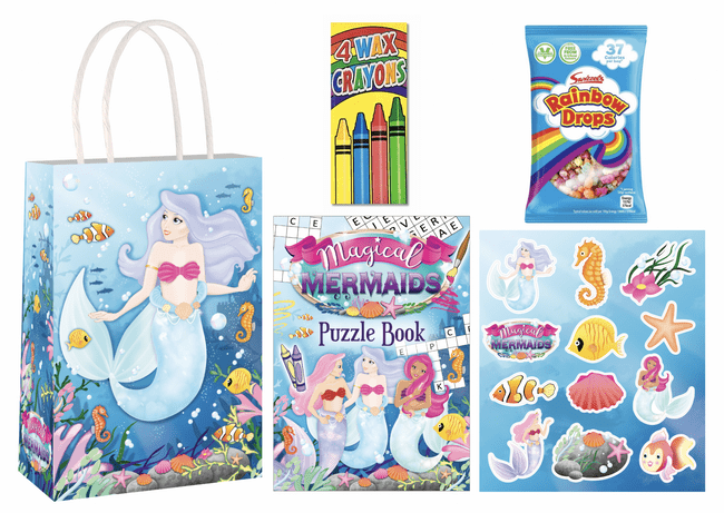 Mermaid Pre-filled Party Gift Bag [3 + RainbowDrops]
