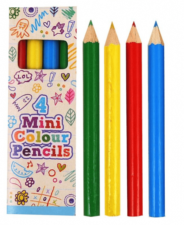 Mini Colouring Pencils 100 packs of 4