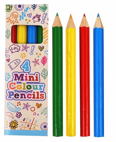 Mini Colouring Pencils 100 packs of 4