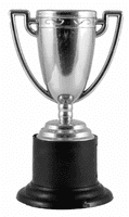 Mini Trophy 10cms  Gold / Silver Party Bag Toys, Prizes Trophies
