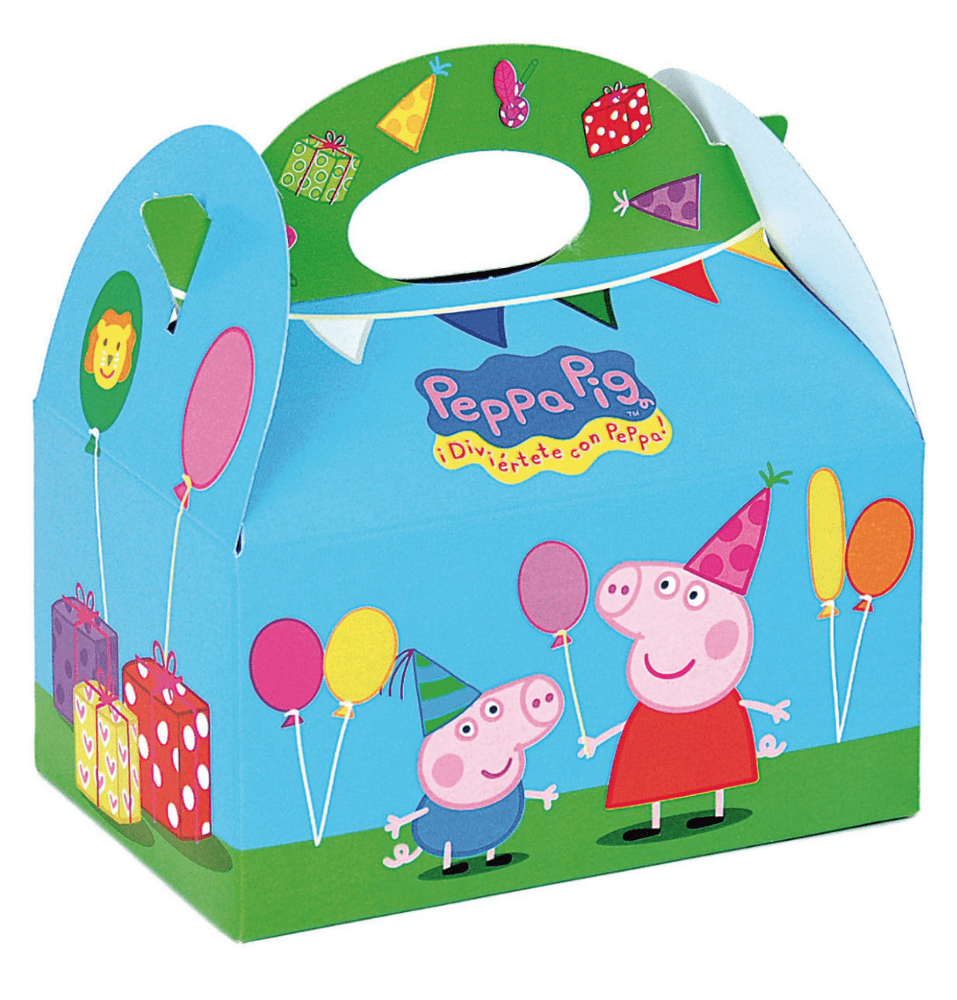 Peppa Pig Party Box Food Loot Lunch Cardboard