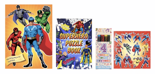 Superhero Party Bag Pre Filled - 3 items