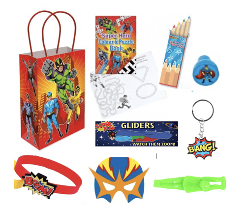 Superhero Party Bag - pre filled 8pcs