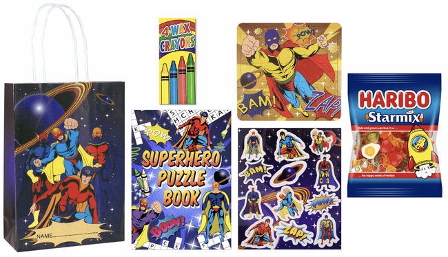 Superhero Pre-filled Party Gift Bag [4 + Starmix]