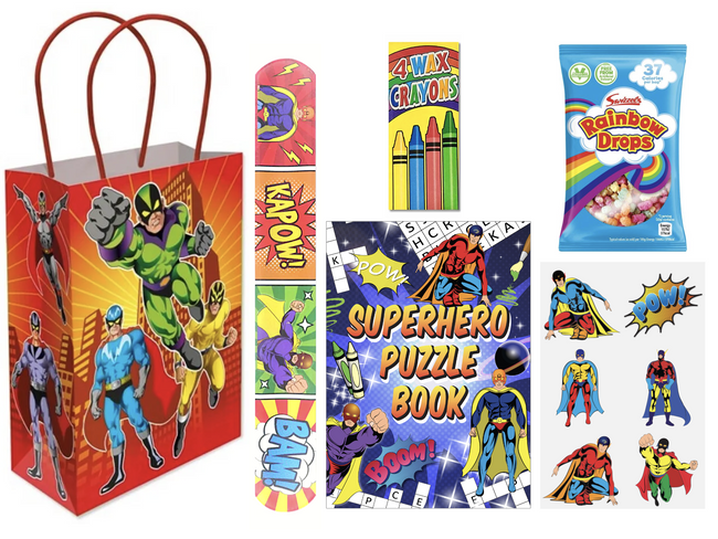 Superhero Pre-filled Party Gift Bag [4NTS + RainbowDrops]